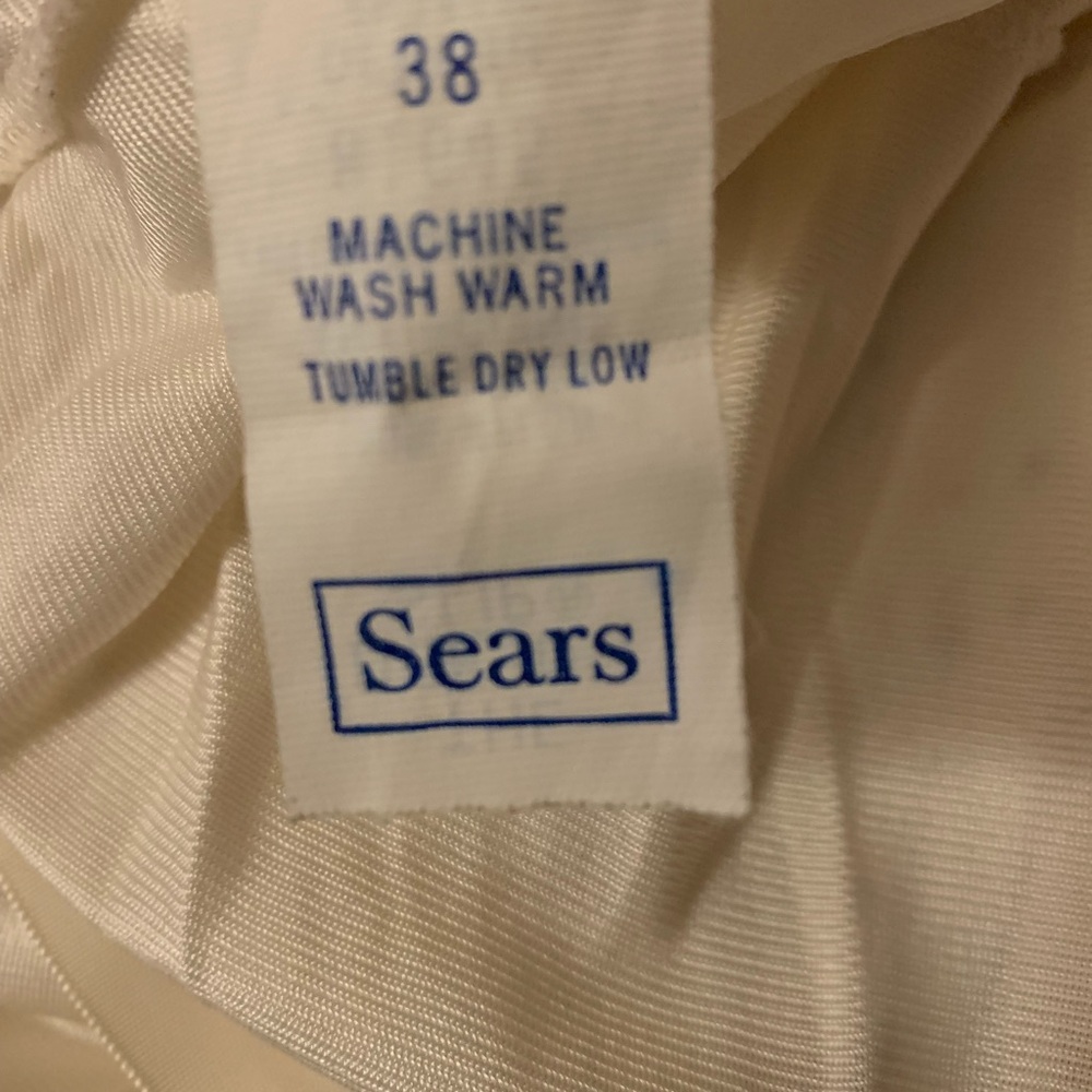 Vintage Sears Nylon Slip Dress Size 38 Cream Lace Hem Antron III - Picture 7 of 8